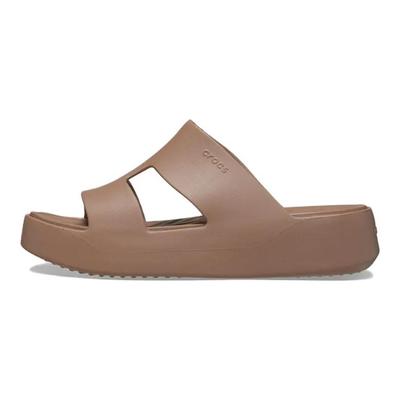 Sandalias de Diapositiva de Moda Simples Elegantes Antideslizantes Absorbentes de Impactos Sandalias de Mujer Marrón 209409-2Q9
