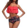 Premium Quality Swimwear Fashion Falbala Women High-waisted Bikini Set For Stylish Comfort