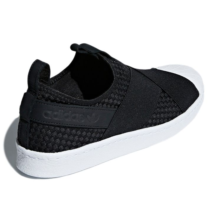 Adidas Originals Superstar Slip-On Lightweight Breathable Low-Top Skate Shoes Unisex Sneakers Black CQ2487