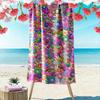 Colorful Smiley Faces and Rainbow Design Beach Towel Quick-drying for Travel Outdoor Sports Jogging Beach and Swimming