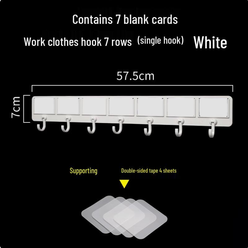 Self-Adhesive Workwear & Locker Hooks - 7 Pack