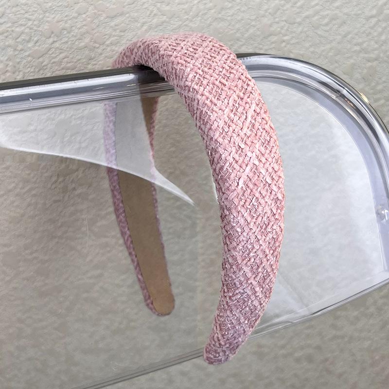 Sweet Romantic Pink  Headband Sponge Wide Hair Band for Woman Girl Temperament Hair Hoop Fashion Versatile Hair Accessories Gift
