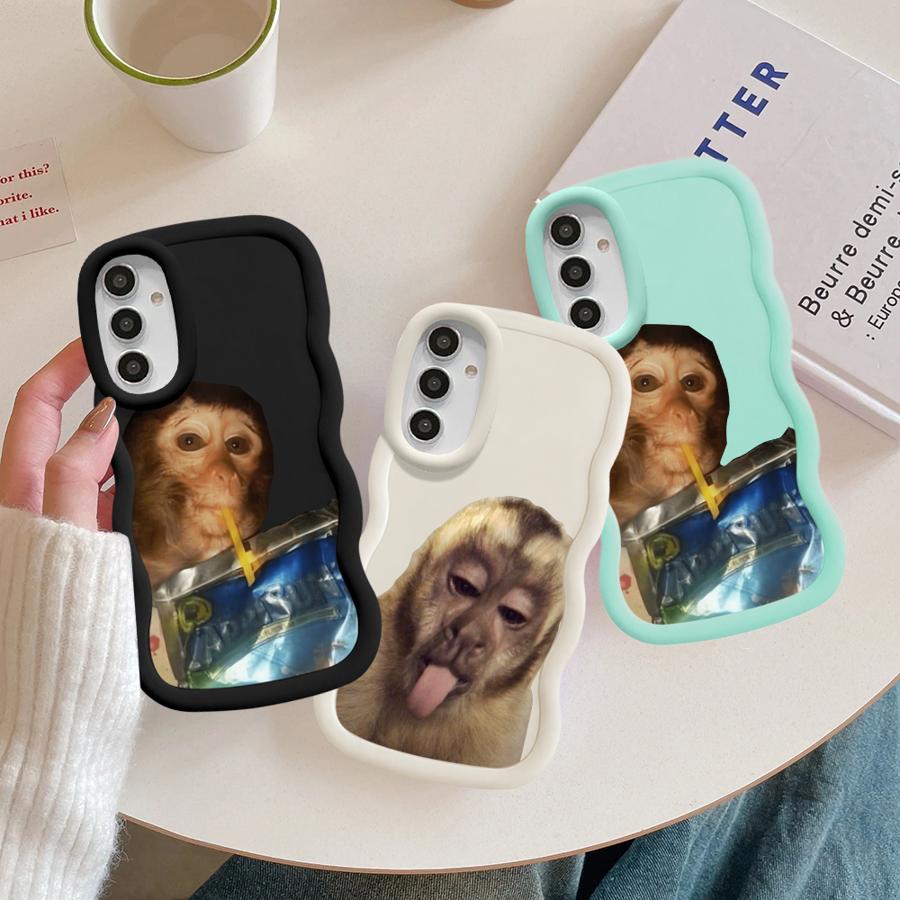 Monkey Drink Trend Case for Samsung Galaxy A11 A16 A52 A12 A15 A21s A13 A14 Soft Phone Cover A03 A33 A53 A05 A23 A22 A06 A04