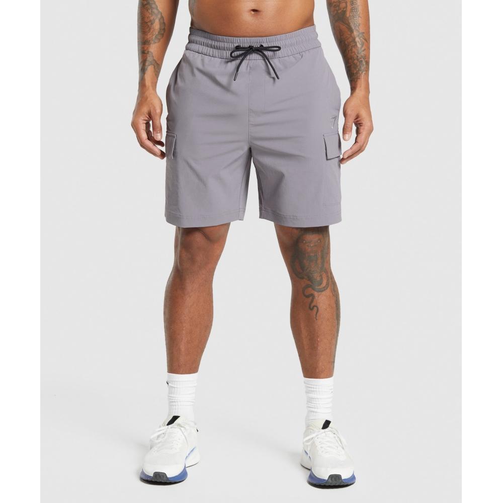 Gymshark Stretch Woven Cargo Shorts Medium Grey A6a8v Gb7l