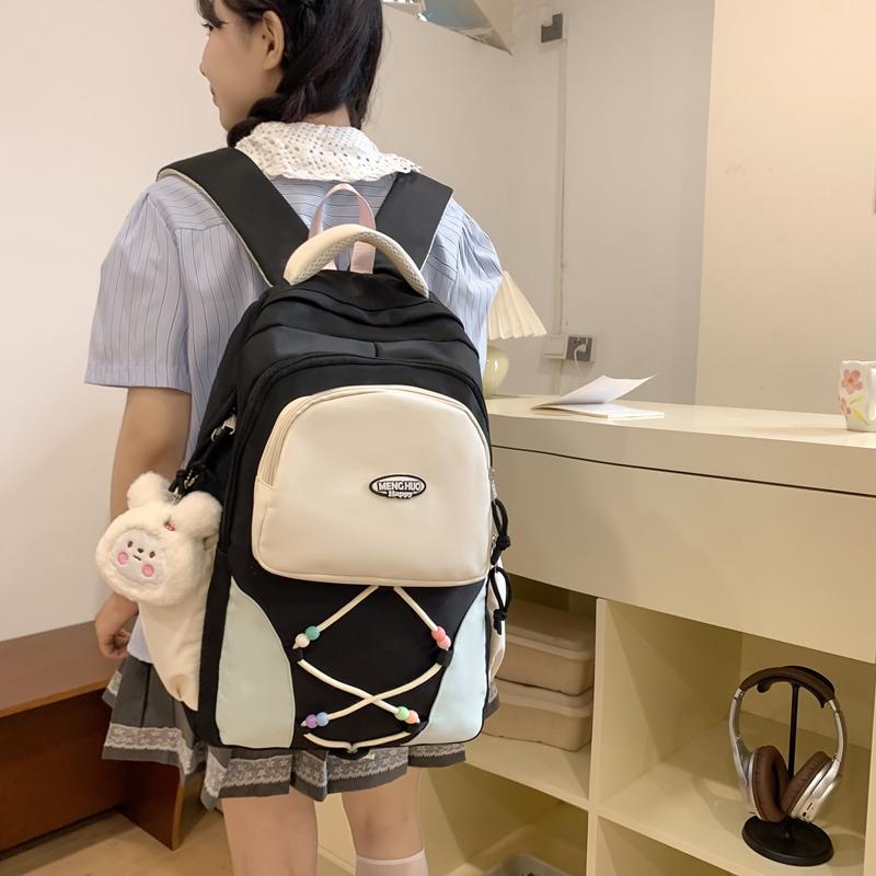 Женская школьная сумка с цветными блоками — фото 18