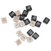 20pcs Numbered Dice Square Corner Multiple of 2 Number Pearl White Black Plastic Dice for Board Game