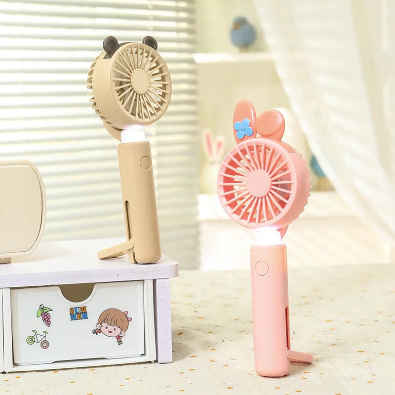 LINGPAN Portable USB Rechargeable Handheld Mini Fan (5-Pack, Random Colors)
