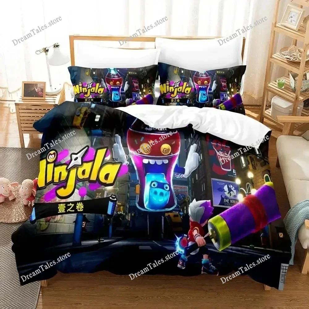 Ninjala New Bedding Set Single Twin Full Queen King Size Bed Set Adult Kid Bedroom Duvet Cover Sets 3D Print Game Anime