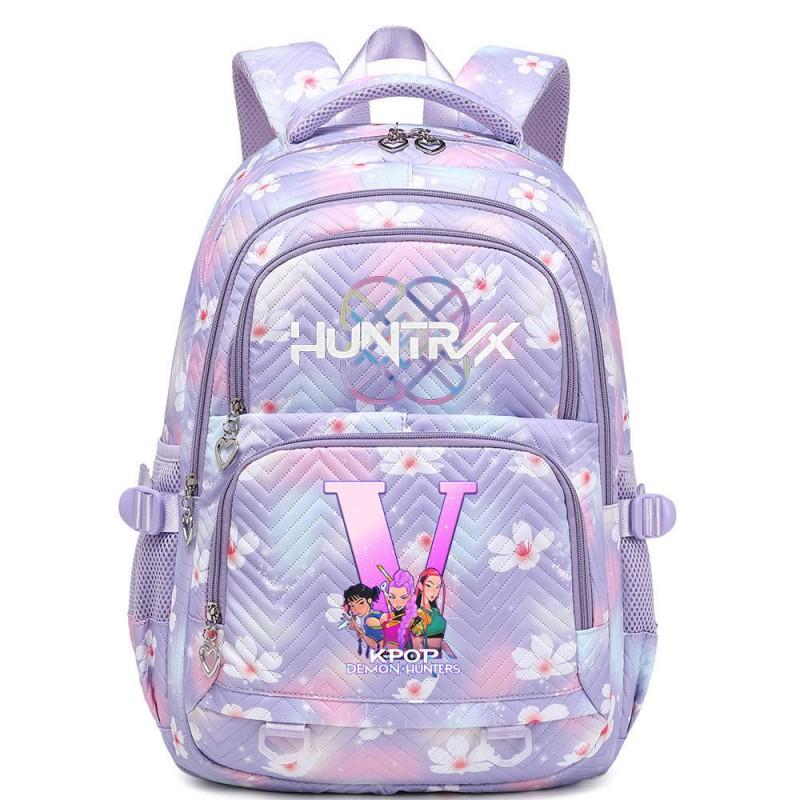 K-Pop Anime Style Unisex Large Capacity Backpack 20-35L Nylon School Bag With Arc Shoulder Straps Daily Use