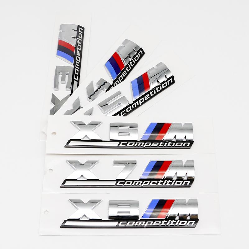 BMW M Logo Auto Karosserie Heckklappe Dekoration Zubehör X4 X5 X6 X1 X2 X3 Competition ABS Aufkleber G01 E84 F39 F10 Emblem Aufkleber