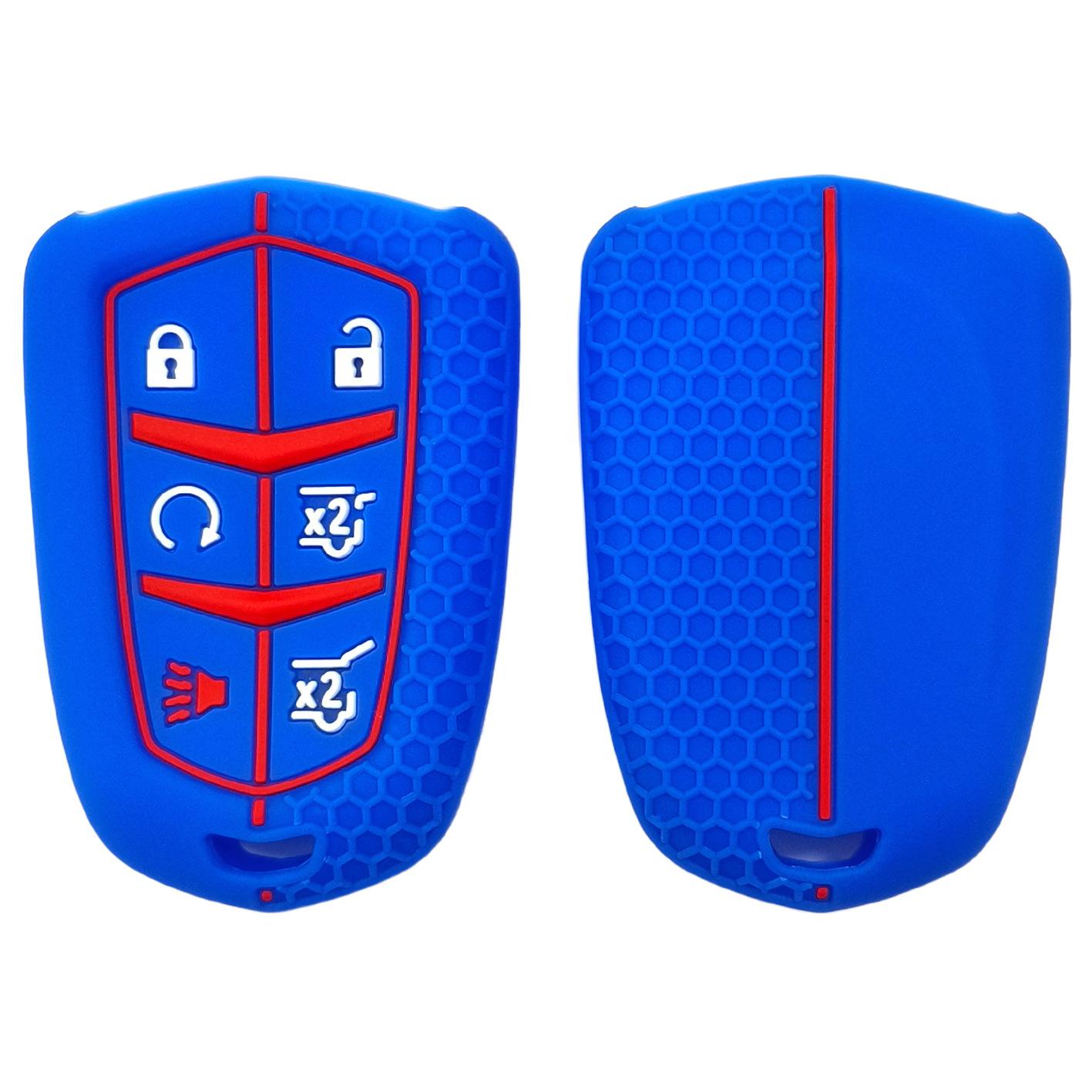 

Silicone Car Key Case Holder Shell Soft Remote Cover Protector for Cadillac ESV Escalade CTS XTS SRX ATS 2015-2018 CT5 XT5 XT6