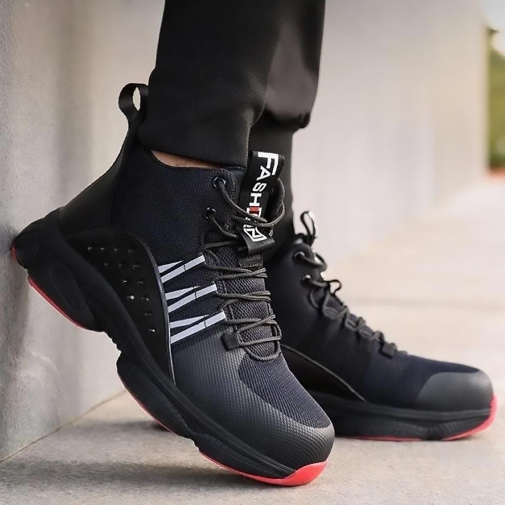 Men Work Boots Indestructible Safety Shoes Men Steel Toe Shoes Puncture-Proof Work Sneakers for Men Durable Footwear