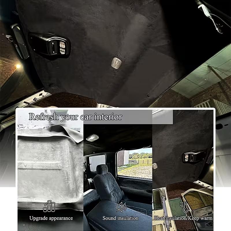 Max 250x150cm Car Suede Roof Headliner Fabric with Foam Backing Auto Interior Lining Material for DIY Repair Trim Protect