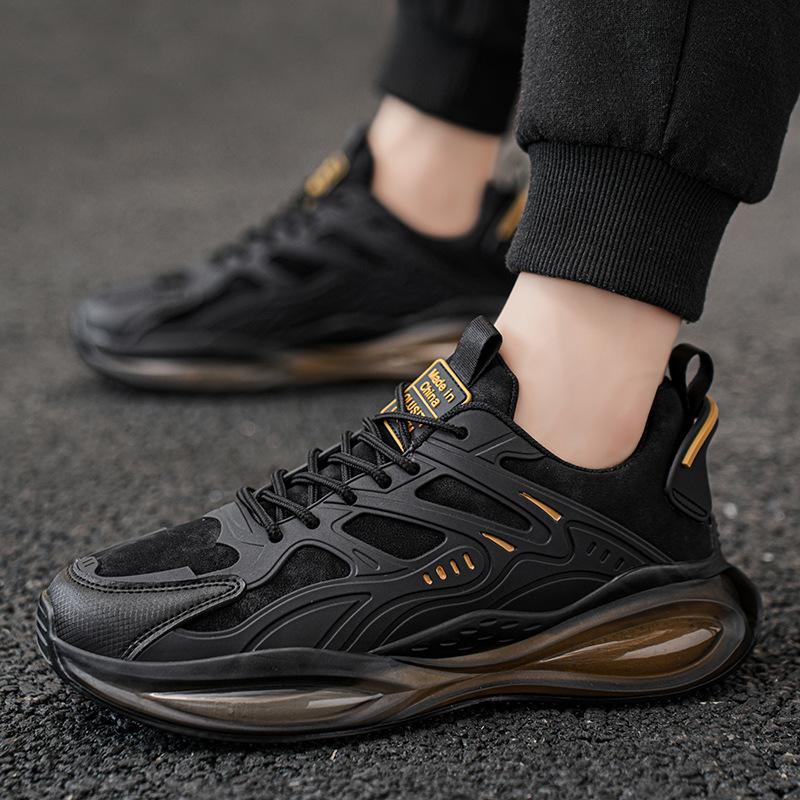 

Мужская обувь осень и зима новая обувь для бега с воздушной подушкой уличная зеленая студенческая спортивная обувь на платформе мужская кожаная повседневная обувь 39