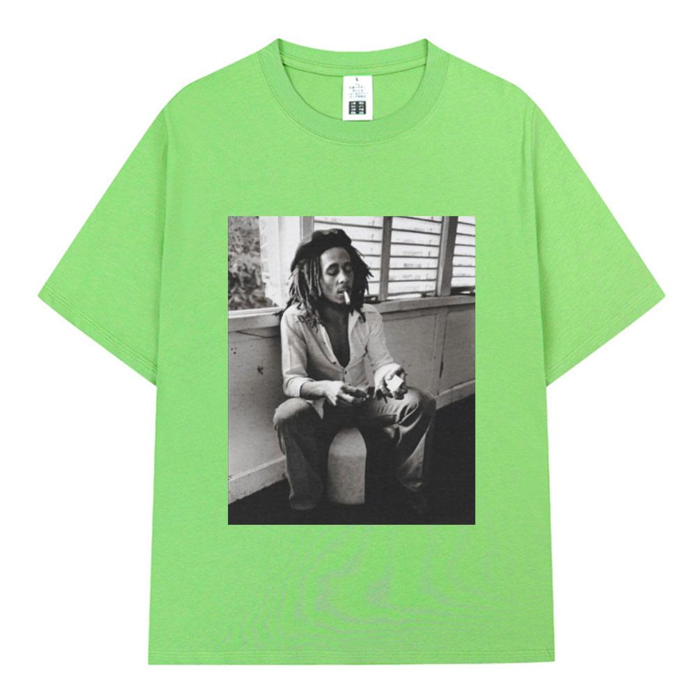 Reggae Music Originator Bob Marley T Shirt Unisex Vintage Gothic Tshirt Cotton Casual Oversized Short Sleeve Tshirts Streetwear