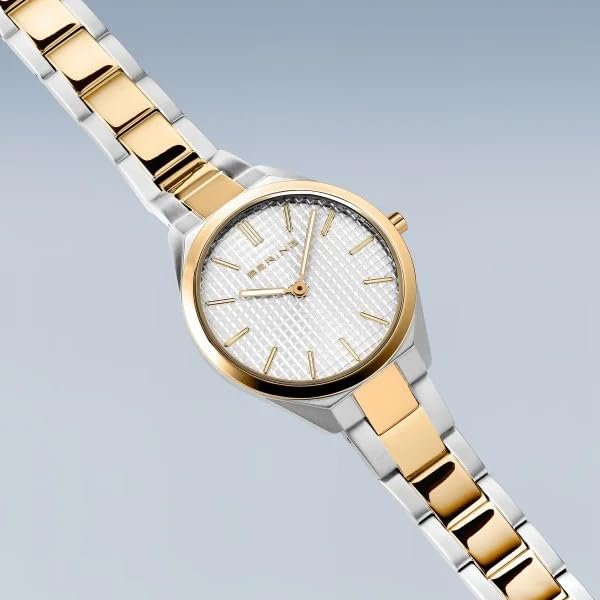 BERING Unisex Scandinavian Danish Simple Watch with and Sapphire Ultra Stainless Steel Link Silver Gold Perfect as a Gift or Celebration [Officially