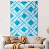Blue and White Plaid Pattern Tapestry Patterned Tapestry Home Decor, Suitable for Bedroom and Living Room, Gift