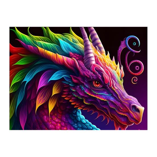 1 Rhinestone Canvas Drill Painting with Set Dragon Tools 5D Full Drill