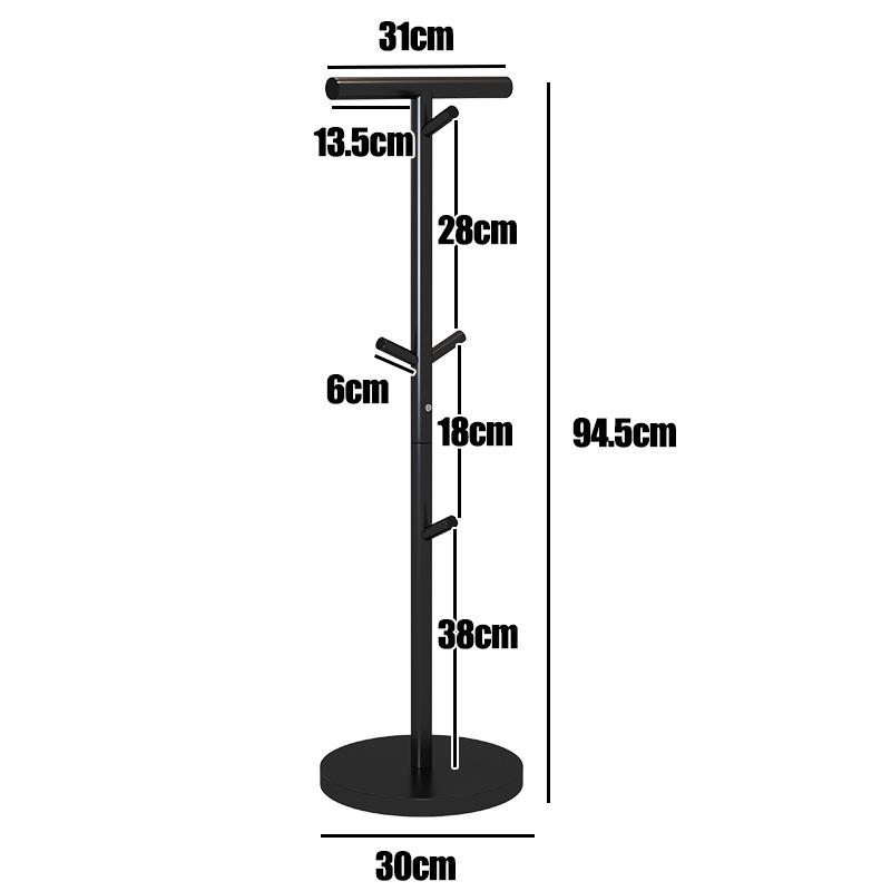 Children s Floor-standing Bedroom Backpack & Coat Rack with Shelf and Beside Desk Hook. чёрный