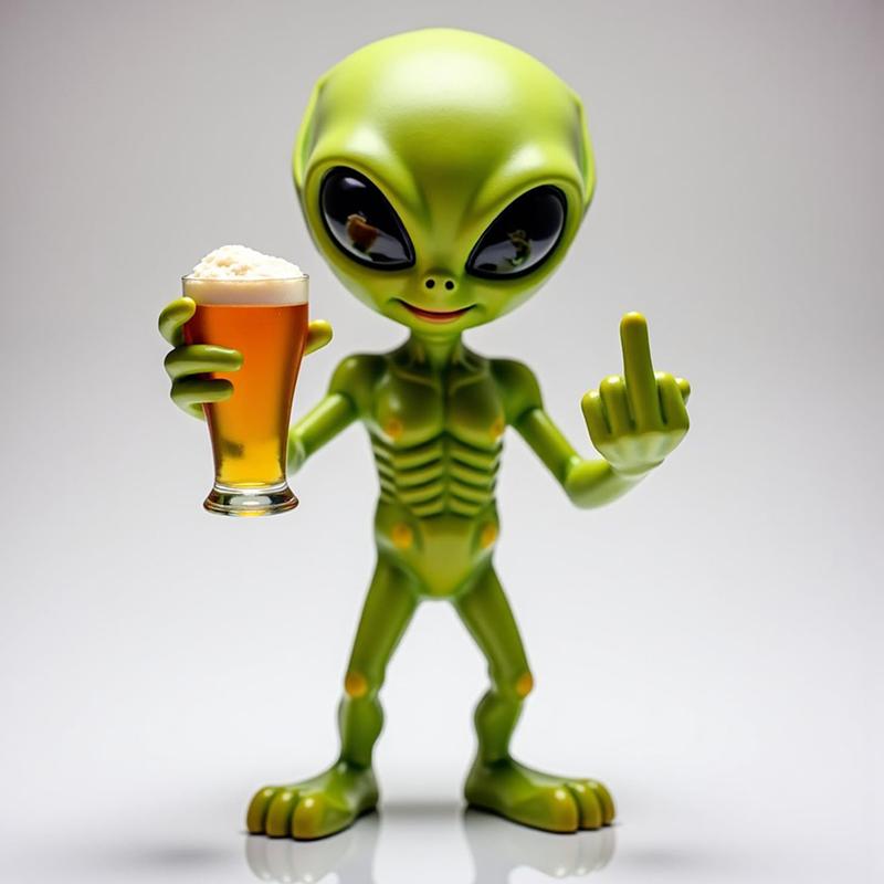 Alien Resin Statue Ornament Alien Garden Sculptures & Statues Yard Best Art Decor For Indoor Outdoor Home Or Office Collectible