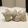 Fashion 10.5CM High Platform Sneakers Women New 2025 Mesh Shoes Comfortable Casual Chunky Shoes Wedge Heels Breathable Sneakers