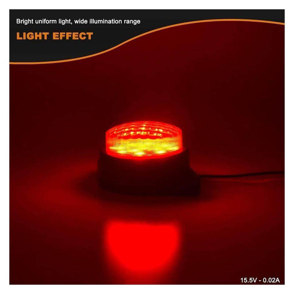 18-Pack LED Marker Lights Trailer 24V Red Chicken Lights for Semi Trucks, Freightliner, Cargo Trailers Universal Fit Clearance & Side Marker Lights