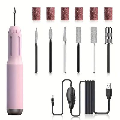 Electric 4-in-1 Nail Grinder & Manicure Tool: Integrated Nail & Dead Skin Remover with Polishing Function.