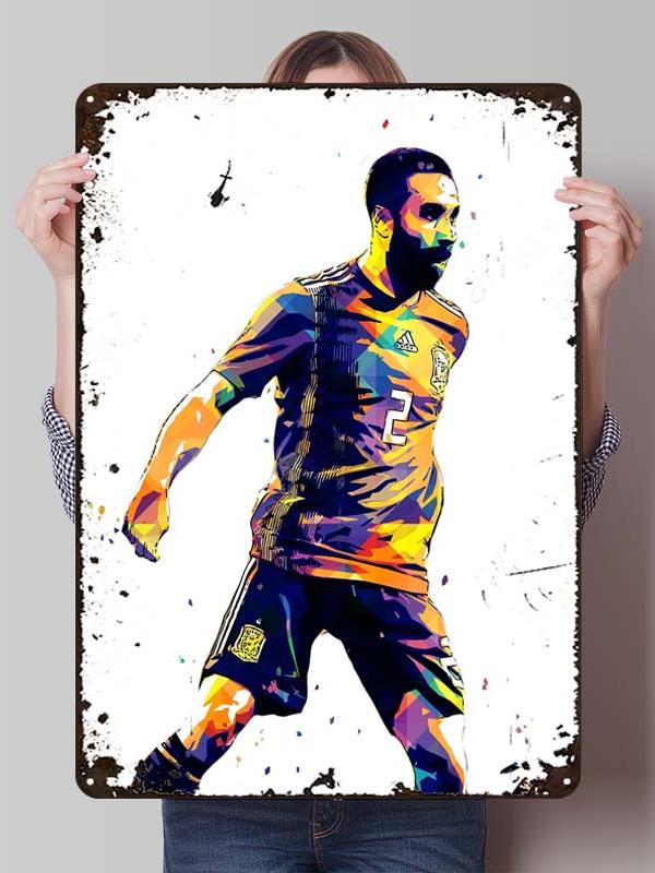 Dani Carvajal Metal Posters Customizable Sign Decor for Room Decoration Football Player Tin Signs for Home Wall Art Decoration