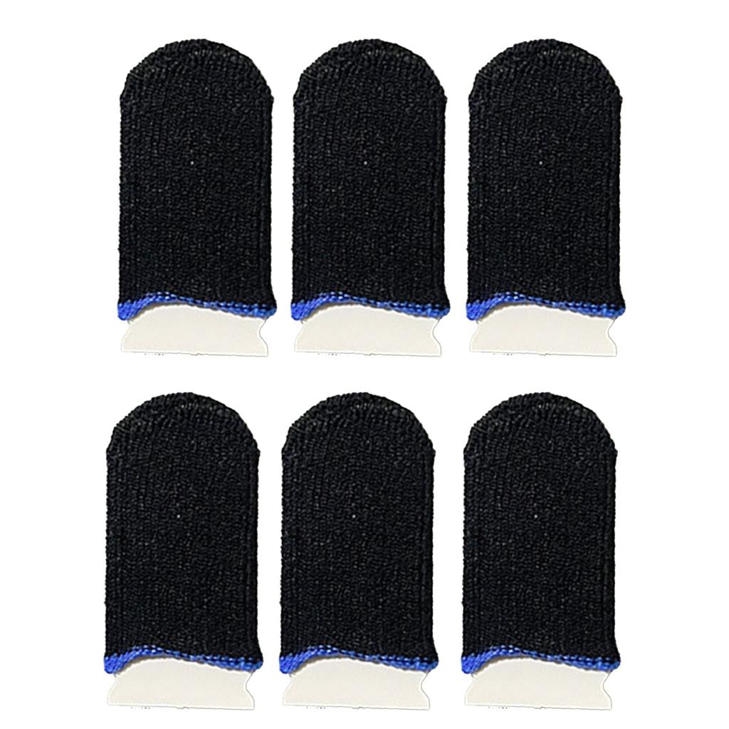 24 Stitch Carbon Fiber Gaming Finger Sleeves Anti Sweat Cell Phone Game Fingertips