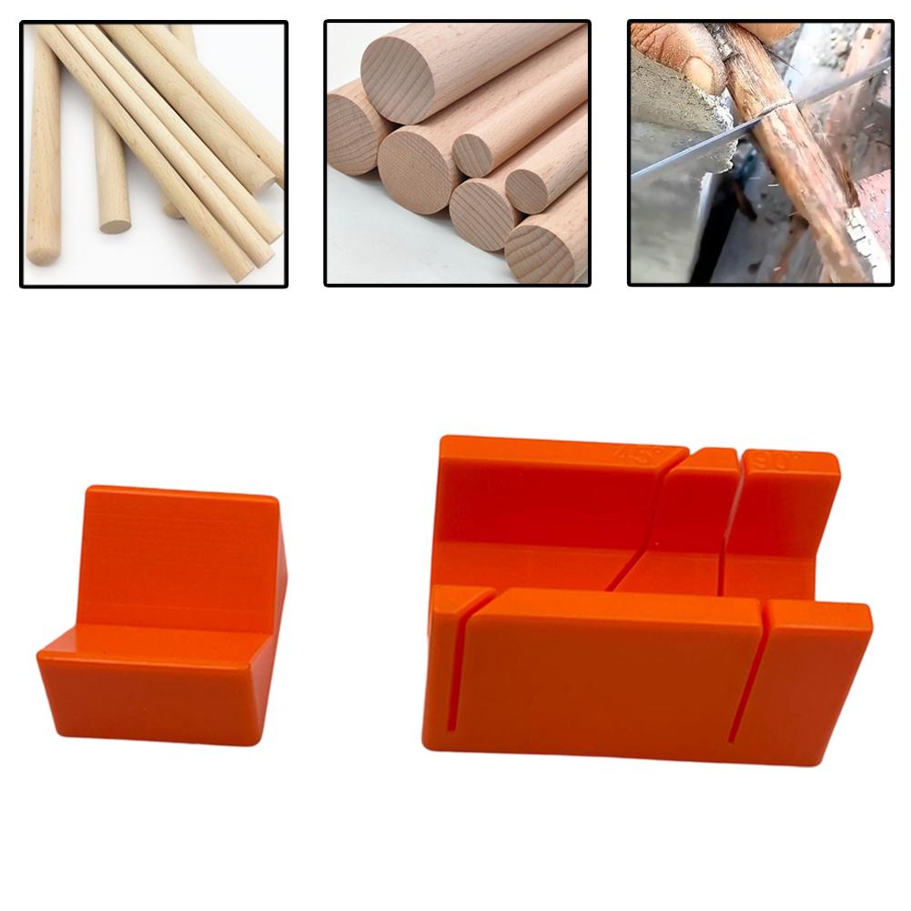 1set Wood Cutting Clamping Miter Saw Box Mini Mitre Box Woodworking Mitre Box Cabinet 45 90 Degree For Round Wood Cutting