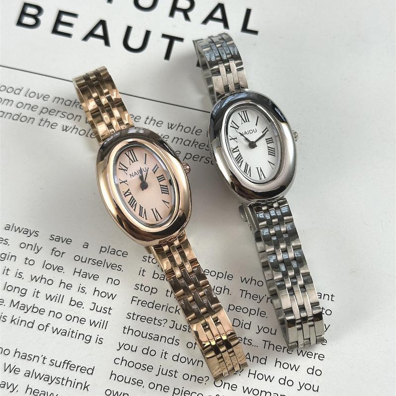 Top Brand Women Oval Dial Small Watch Fashion Adjustable Steel Strap Quartz Wristwatch Relogio Feminino Gifts Dropshipping