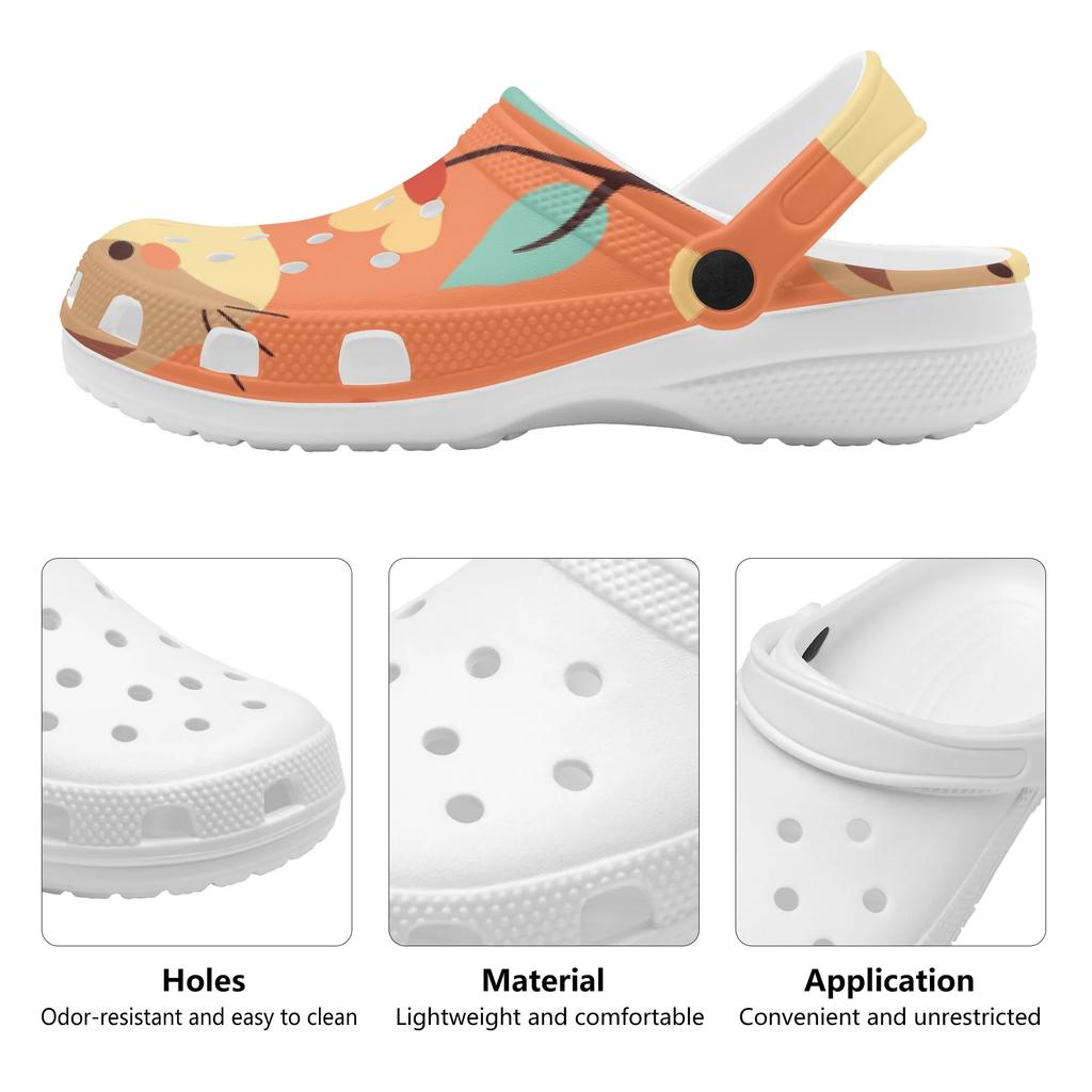 Cute Pattern EVA Clogs for Women Men Easy Clean Lightweight Slip On Casual Shoes Soft Sole Summer Sandals Summer Daily Wear