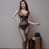 Crotchless Fishnet Bodysuit: Black, Transparent, Tempting Bedroom Wear