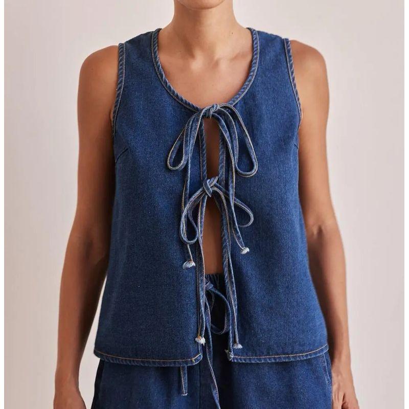 Western Style Summer Fashion Casual Vest Denim Suit Shorts Casual Vest and Shorts Set