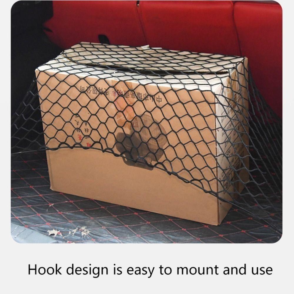 Adjustable Cargo Net Double Layer Car Mesh Storage Bag Hanging Type Trunk Storage Net  Car Interior