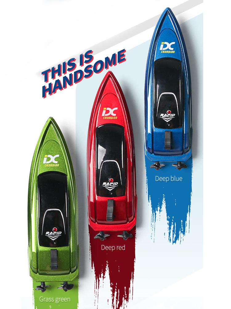 LED Light Waterproof Electric Remote Control Ship 2.4GHz High Speed Mini RC Boat