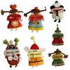 Cartoon Sausage Mouth Doll Woven Knitting Doll Jewelry Gift Crochet Keychains  Backpack