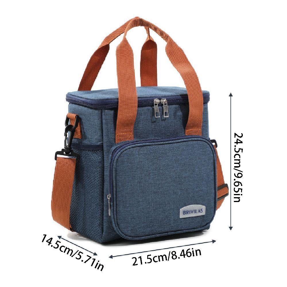 Lightweight Double Deck Lunch Cooler Bag Large Capacity Picnic Tote Bag Insulated Lunch Bag  Work