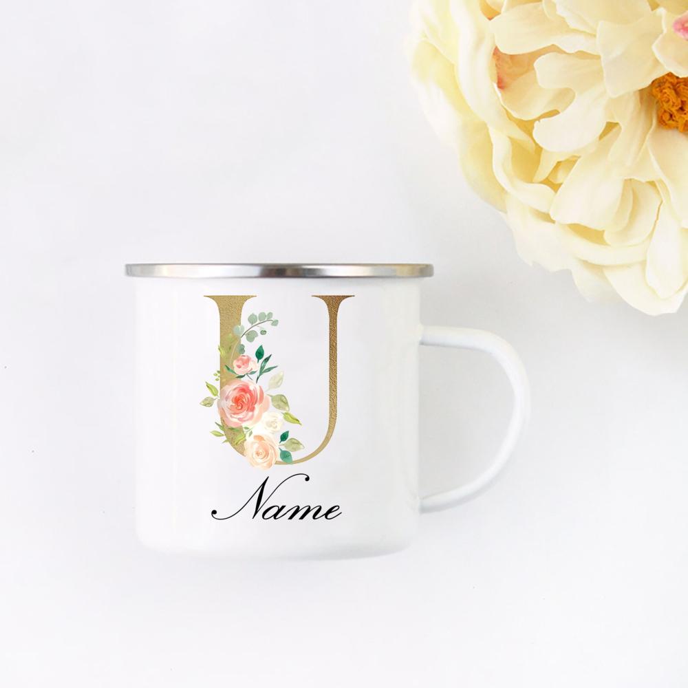 Personalized Name Enamel Mug Wedding Bachelor Party Wine Cup Bridesmaid Bride Valentine's Day Christmas Gifts for Her
