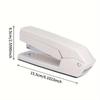 1pc Multi-functional 360-degree Rotating Labor-saving Stapler White Business Office Supplies - Can Bind 25 Sheets Of Paper At A Time
