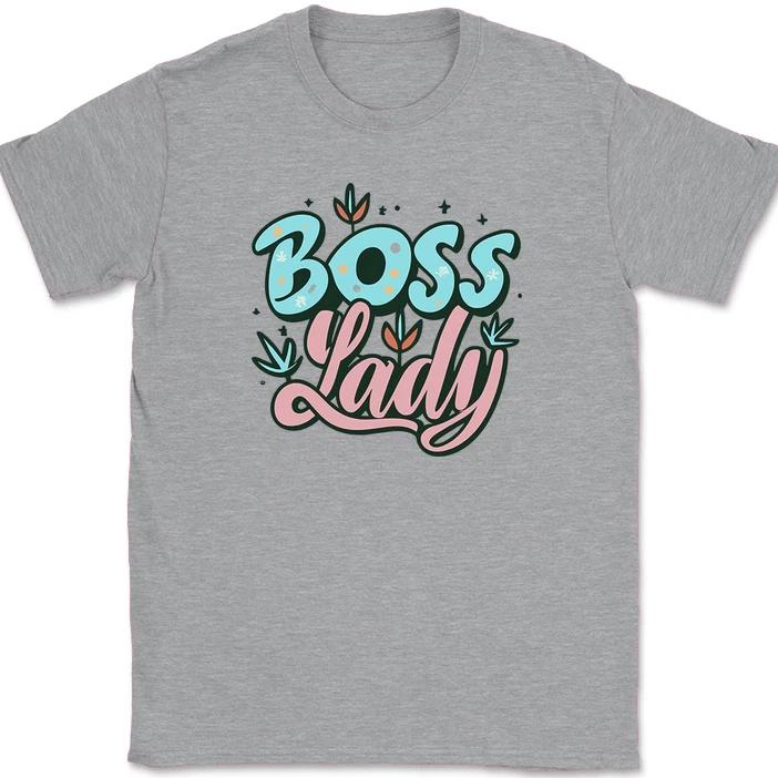 

Футболка Boss Lady Смешная Юмор из Офиса Подарок Шутка Новинка Текст Графическая футболка 2XL
