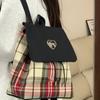 Bag Women 2025 New Niche Plaid Large Capacity Versatile Commuter Handheld Crossbody Backpack School Bag Women