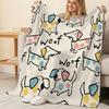 Thick Warm Flannel Blanket Cute Cartoon Puppy, Soft Fuzzy, Ideal for Home, Guest Room, Christmas & Halloween Decor, Single Guest Spare Throw Blanket