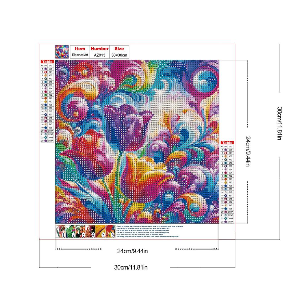 Pittura Diamante 5D Fai da Te con Trapano Rotondo Completo Arte Astratta Colorata Decorazione per la Casa Artigianato