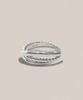 47Bag 925 Silver Triple Twist Open Ring Jeva