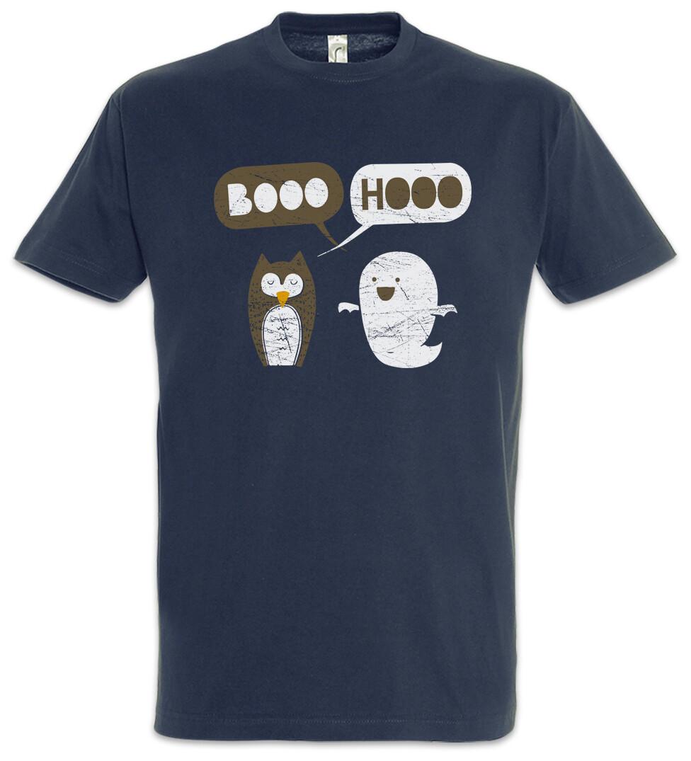Booo Hooo T-Shirt Ghost Owl Fun Geek Nerd Uhu 4XL