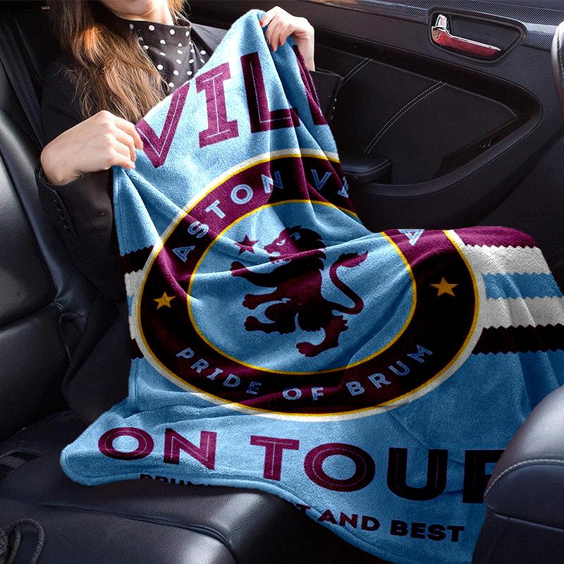 Football Club Emblem Lion Blanket Flannel Blanket for Bed, Sofa, Camping, Hiking, Picnic Essentials, Gift for Family Fan Gifts