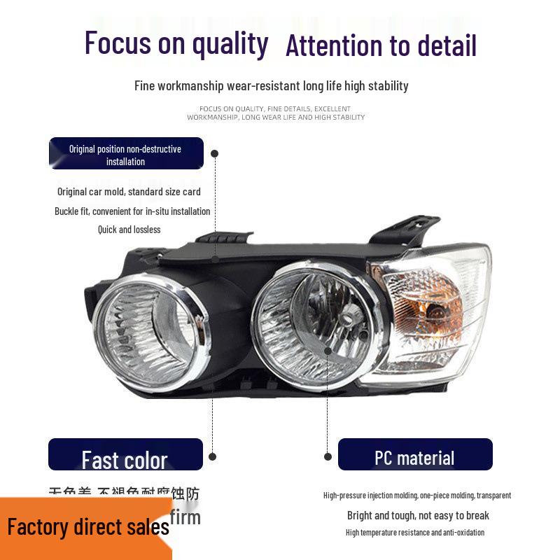 Compatible with 2011-2015 Chevrolet Aveo Front Headlight Cover Assembly