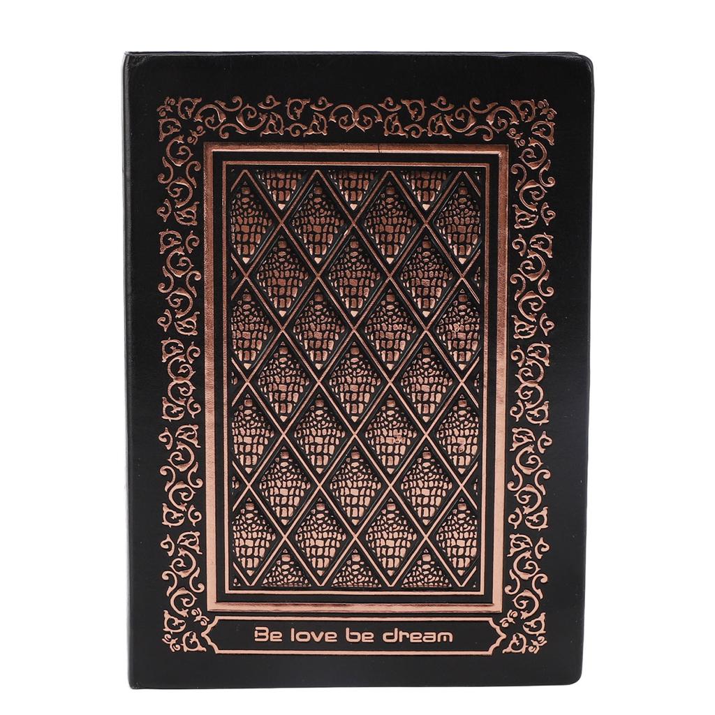 Vintage Geprägtes Notizbuch 208 Seiten PU-Leder Langlebiges Hardcover 3D Geprägtes Notizbuch für Zuhause