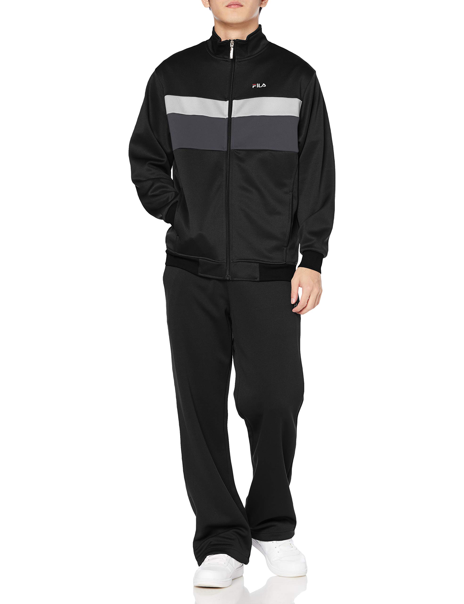 Fila Jersey Suit Set and Size L Men s (Top Bottoms), FH7398, Black, чёрный
